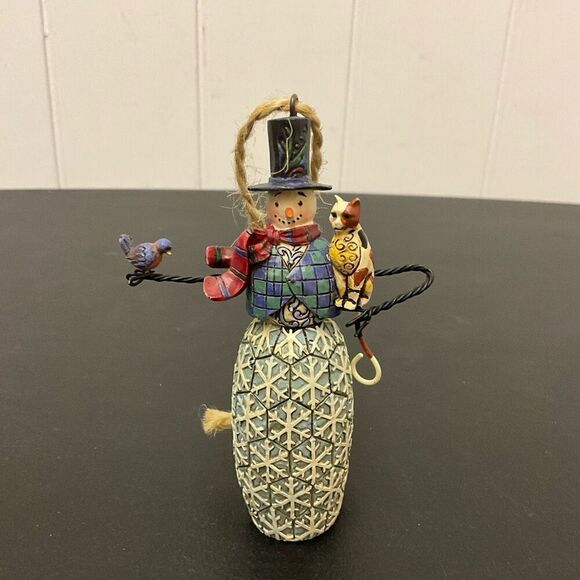 Enesco Jim Shore "Holliday" Snowman Figurine 4.5" Tall Christmas Seasonal Decor - Picture 1 of 10